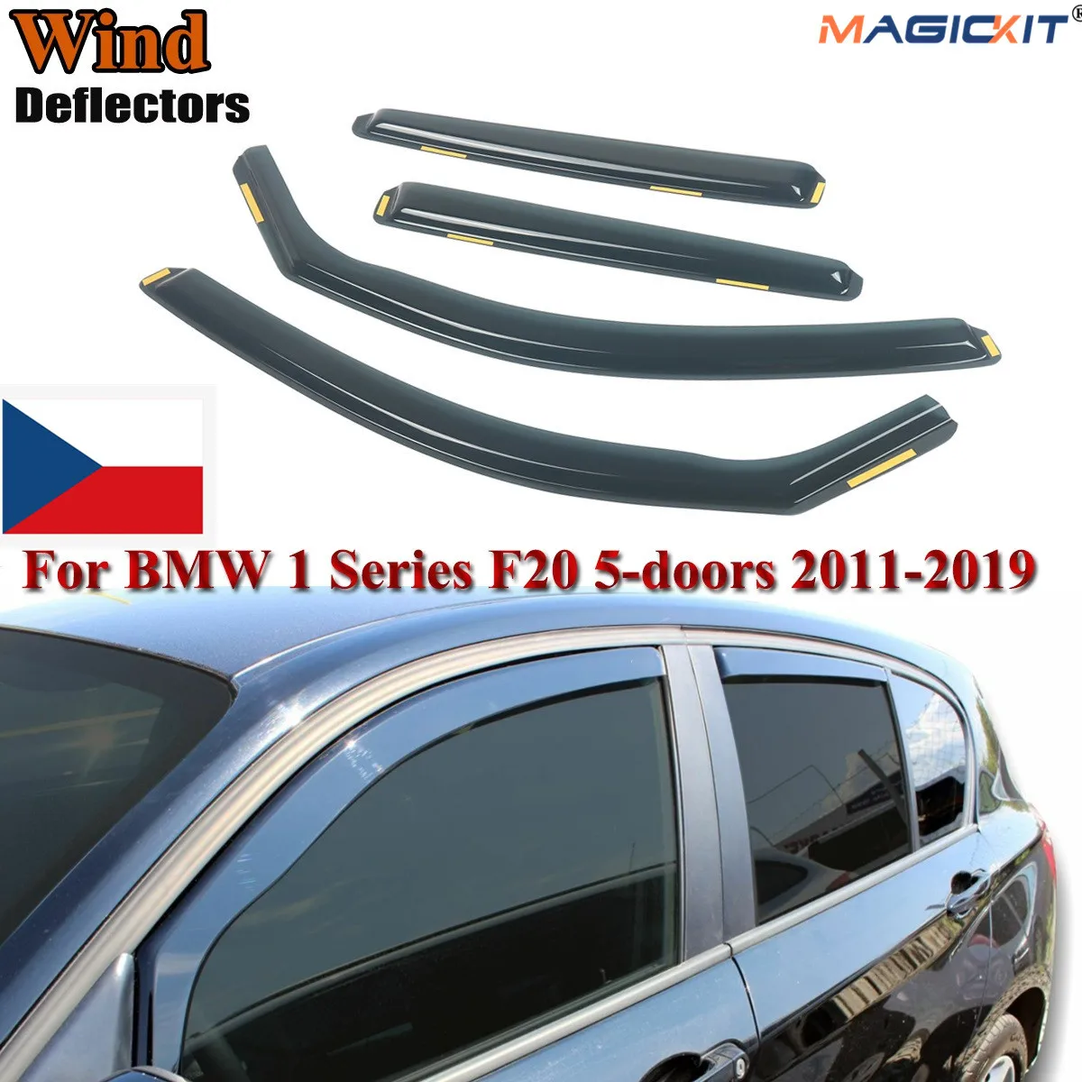 Дефлекторы ветра 4 шт. для BMW 1 серии F20 5-дв хэтчбек 2010-2019 Magickit
Дефлекторы ветра 4 шт. для BMW 1 серии F20 5-дв хэтчбек 2010-2019 Magickit