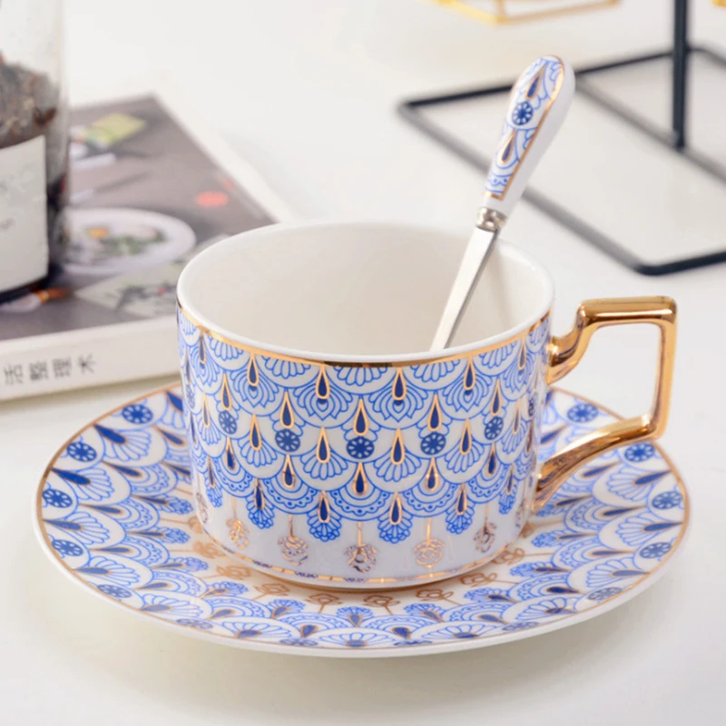 Nordic Style Bone China Coffee Cup Saucer Spoon Set 200ml British Cafe Porcelain Tea Cup Advanced Ceramic Teacup
Nordic Style Bone China Coffee Cup Saucer Spoon Set 200ml British Cafe Porcelain Tea Cup Advanced Ceramic Teacup