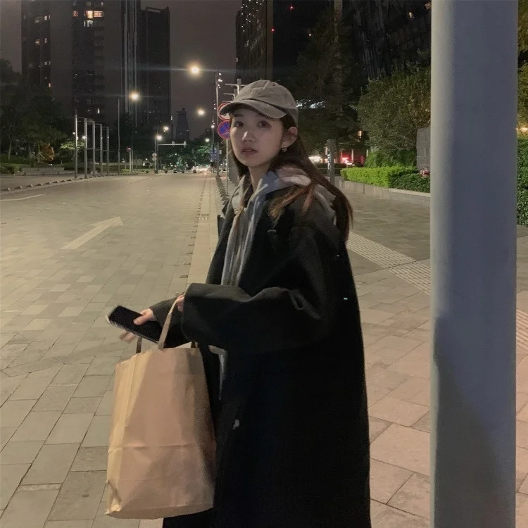 Женское шерстяное пальто, осенне-зимнее шерстяное пальто, искусственная двухкомпонентная утолщенная хлопковая Песочная ткань средней дли... 
Женское шерстяное пальто, осенне-зимнее шерстяное пальто, искусственная двухкомпонентная утолщенная хлопковая Песочная ткань средней дли...