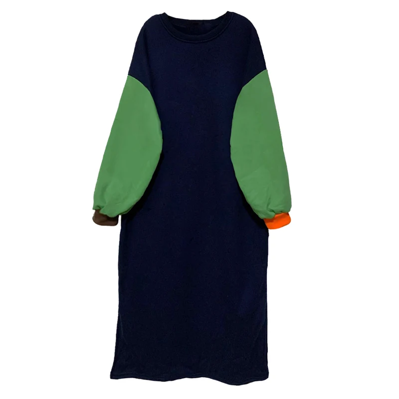 NYFS Autumn Winter dress 2020 New Loose Fleece long dress vestido de mujer Robe Elbise Color matching long sleeve Woman dress
NYFS Autumn Winter dress 2020 New Loose Fleece long dress vestido de mujer Robe Elbise Color matching long sleeve Woman dress