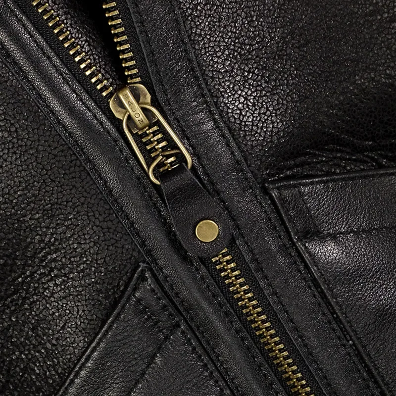 2021 Black Military Style Genuine Shearling Jacket Men Plus Size 4XL Real Natural Sheepskin Russian Winter Thick Warm Coat
2021 Black Military Style Genuine Shearling Jacket Men Plus Size 4XL Real Natural Sheepskin Russian Winter Thick Warm Coat