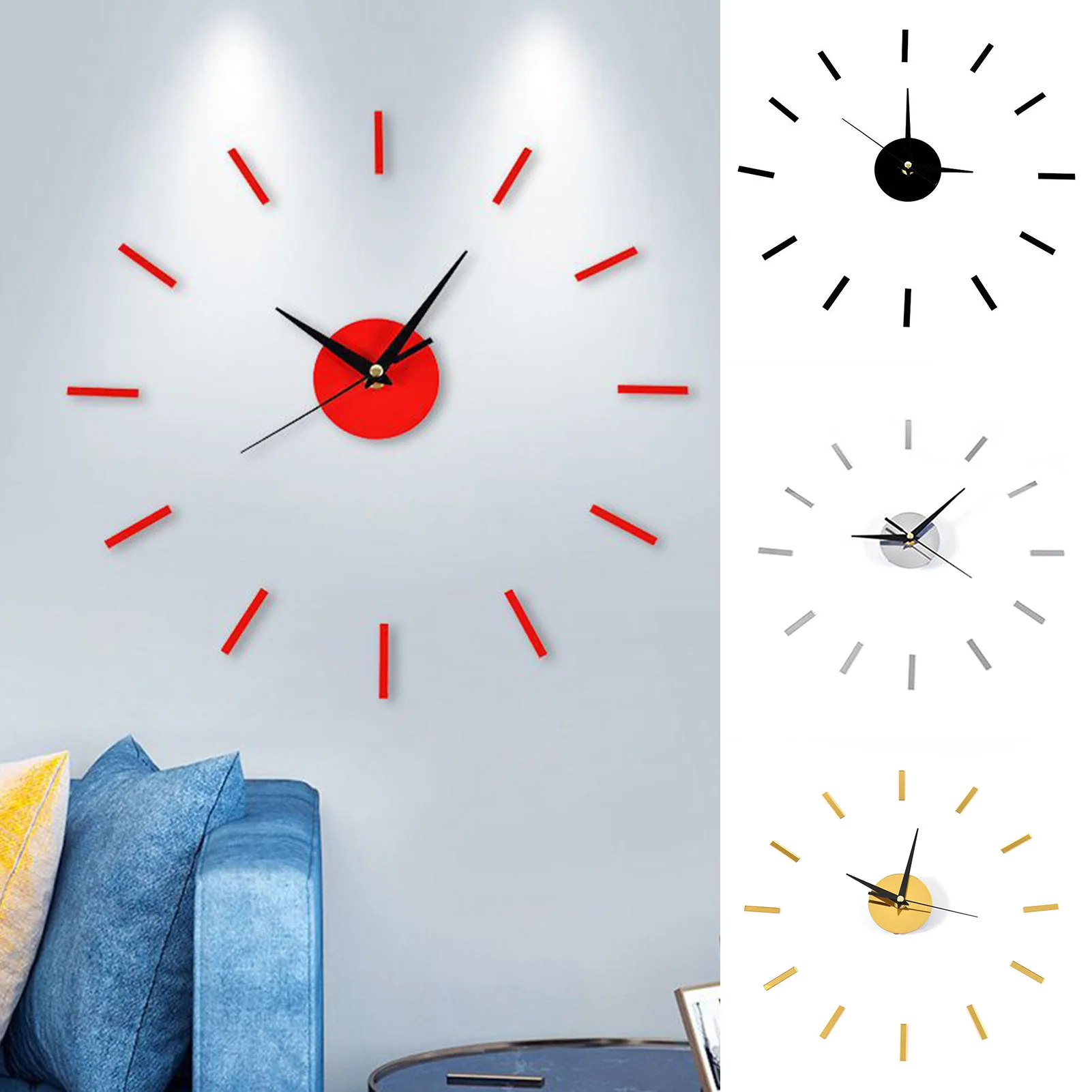 Punch-free Frameless Wall Clock Stickers 39*39cm Acrylic DIY Decoration Silent Simple Clock for Home Livingroom Bedroom MVI-ing
Punch-free Frameless Wall Clock Stickers 39*39cm Acrylic DIY Decoration Silent Simple Clock for Home Livingroom Bedroom MVI-ing