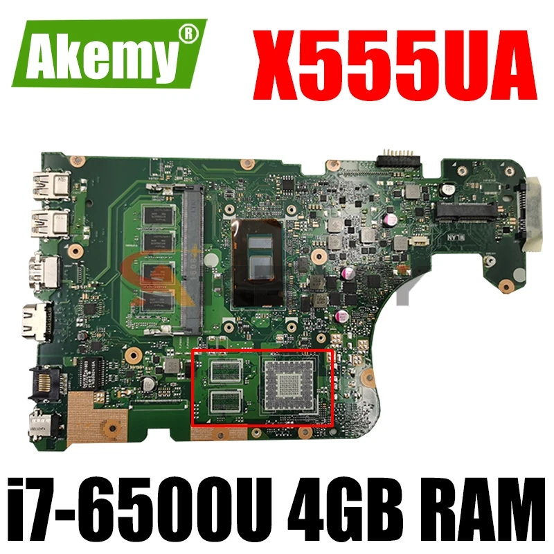 AKEMY X555UA original mainboard For Asus X555UJ X555UF X555UQ X555UB X555U F555U A555U K555U 4GB RAM i7-6500U Laptop motherboard
AKEMY X555UA original mainboard For Asus X555UJ X555UF X555UQ X555UB X555U F555U A555U K555U 4GB RAM i7-6500U Laptop motherboard