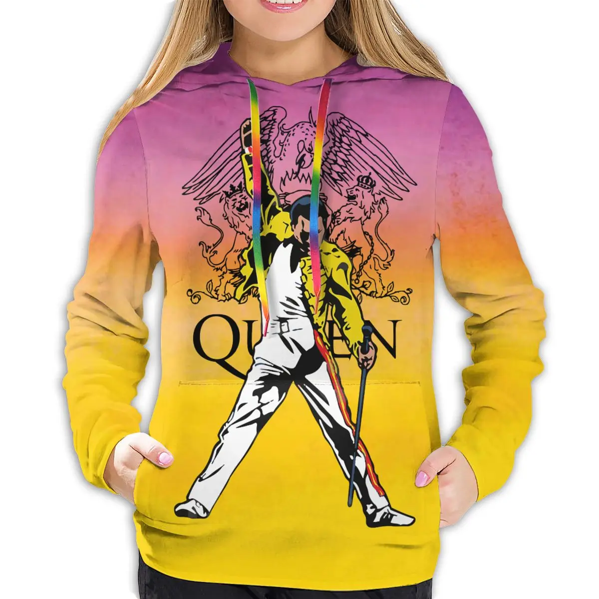 Queen Rock Band Freddie Mercury Womens Fuzzy Fleece Pullover Hoodies Color Block Tie-Dye Printed Hooded Long Sleeve with Pockets
Queen Rock Band Freddie Mercury Womens Fuzzy Fleece Pullover Hoodies Color Block Tie-Dye Printed Hooded Long Sleeve with Pockets