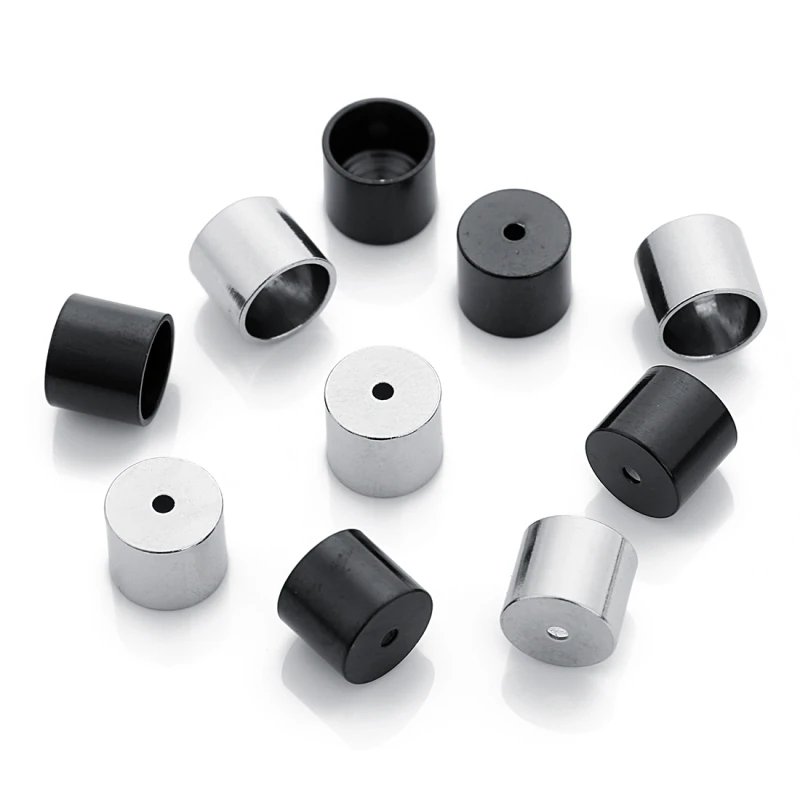 10pcs Black Silver Connector stainless steel End Caps Fit 6mm Round Leather Cord Ending Clasps Holder for DIY Jewelry Making
10pcs Black Silver Connector stainless steel End Caps Fit 6mm Round Leather Cord Ending Clasps Holder for DIY Jewelry Making