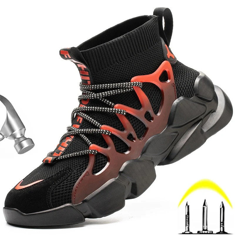 Safety Shoes Men Indestructible Work Boots Steel Toe Cap Non-slip Anti-smashing Breathable Fashion Sports Shoes Safety Boots
Safety Shoes Men Indestructible Work Boots Steel Toe Cap Non-slip Anti-smashing Breathable Fashion Sports Shoes Safety Boots