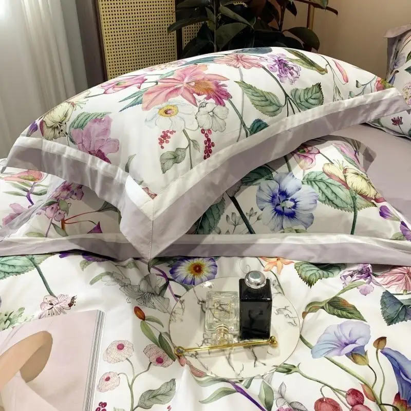 Floral Printed Duvet Cover Set Soft Egyptian Cotton Bedding set 1 Comforter Cover 1 Bed sheet 2 Pillowcases
Floral Printed Duvet Cover Set Soft Egyptian Cotton Bedding set 1 Comforter Cover 1 Bed sheet 2 Pillowcases