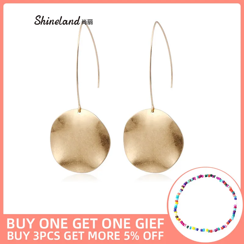 Shineland Trendy Sliver Big Round Dangle Earrings For Women Statement Long Drop Earring ewelry boucle d'oreille femme
Shineland Trendy Sliver Big Round Dangle Earrings For Women Statement Long Drop Earring ewelry boucle d'oreille femme