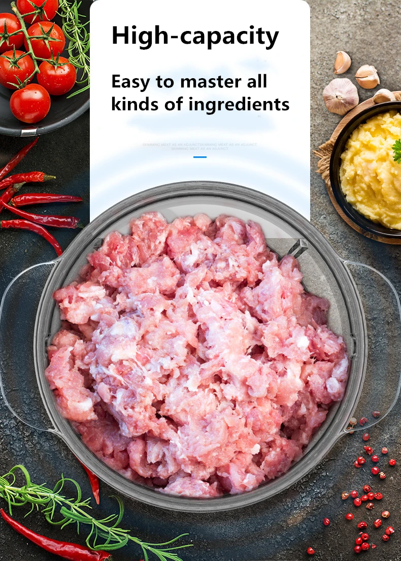 Donlim 2L Mincing machine household electric small full-automatic meat stuffing stir chopped vegetables and garlic
Donlim 2L Mincing machine household electric small full-automatic meat stuffing stir chopped vegetables and garlic
