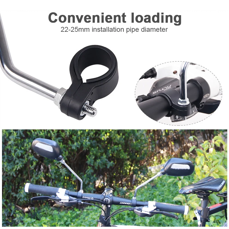 1 Pair Bicycle Rear View Mirror Wide Range Back Sight Reflector Angle Adjustable Glass Mirrors Bike Left Right Mirrors
1 Pair Bicycle Rear View Mirror Wide Range Back Sight Reflector Angle Adjustable Glass Mirrors Bike Left Right Mirrors