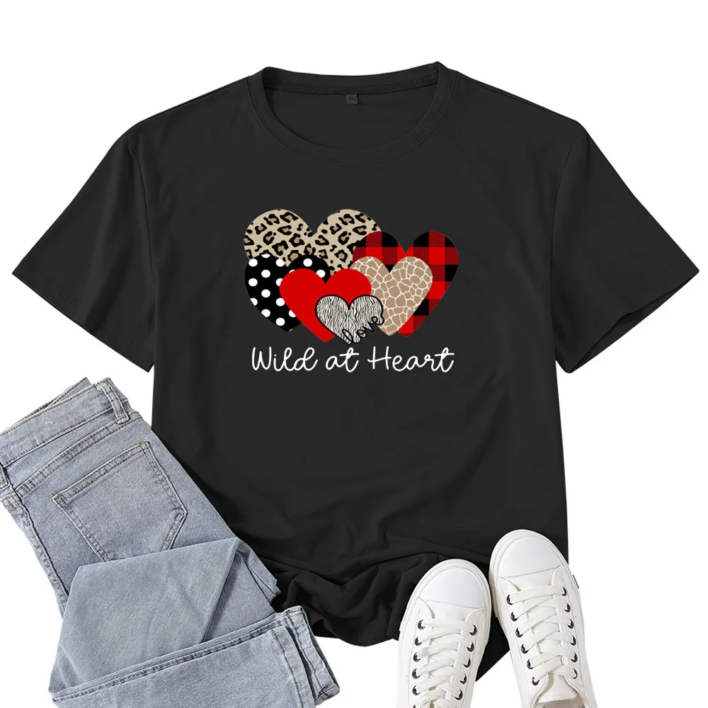 Wild of Heart Print T Shirt Women Short Sleeve O Neck Loose Tshirt Summer Women Causal Tee Shirt Tops Camisetas Mujer
Wild of Heart Print T Shirt Women Short Sleeve O Neck Loose Tshirt Summer Women Causal Tee Shirt Tops Camisetas Mujer