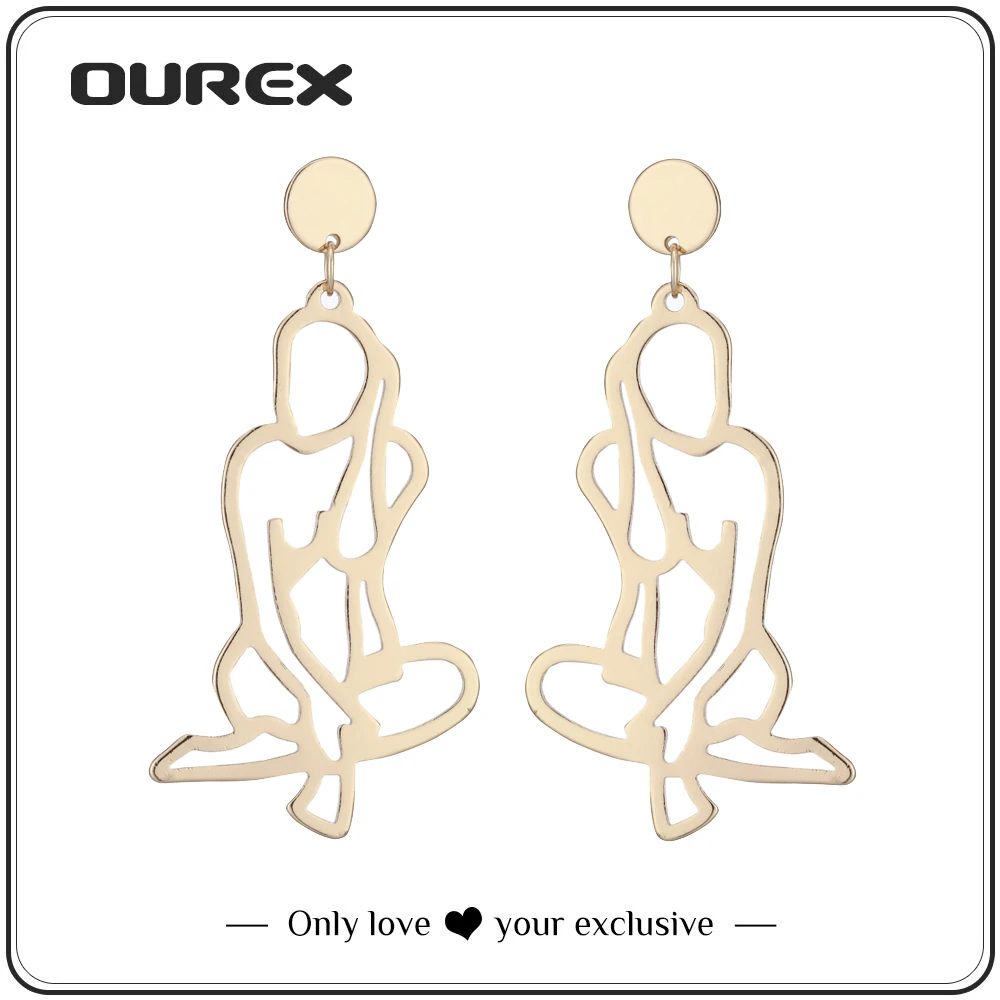 OUREX 2021 New fashion Metal Hollow Irregular Abstract Body Curve Design Drop Earring for Women Wedding Jewelry Wholesale
OUREX 2021 New fashion Metal Hollow Irregular Abstract Body Curve Design Drop Earring for Women Wedding Jewelry Wholesale