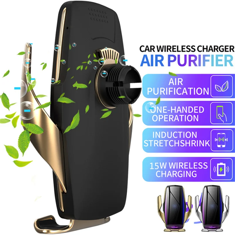 20W Wireless Car Charger with Air Purifier Qi Automatic Clamp Fast 15w Charge Mount for Huawei P30Pro Mate30 Iphone11 XR XS MAX
20W Wireless Car Charger with Air Purifier Qi Automatic Clamp Fast 15w Charge Mount for Huawei P30Pro Mate30 Iphone11 XR XS MAX