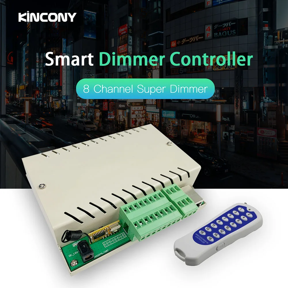 Kincony 8 Channel Smart Dimmer Controller Switch Light Dimmable 0-10V Output Ethernet Network TCP IP RS485 Wireless Remoter APP
Kincony 8 Channel Smart Dimmer Controller Switch Light Dimmable 0-10V Output Ethernet Network TCP IP RS485 Wireless Remoter APP
