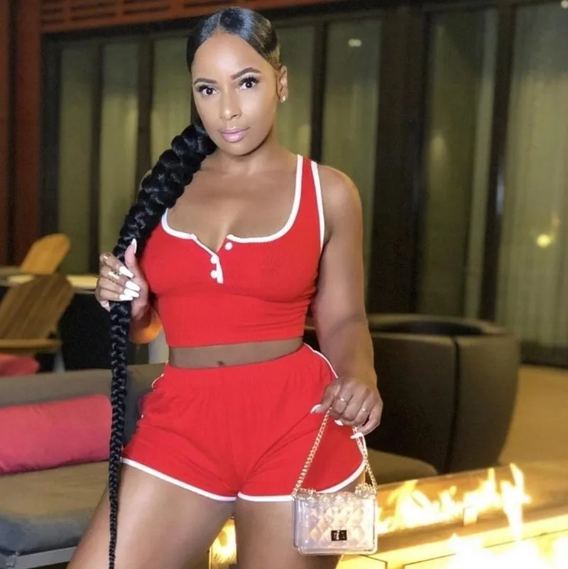 Ribbed Casual Sweatsuits for Women Spring Sportswear Shorts and Tank Crop Top Set Bodycon Two Piece Outfits for Women Clothing
Ribbed Casual Sweatsuits for Women Spring Sportswear Shorts and Tank Crop Top Set Bodycon Two Piece Outfits for Women Clothing