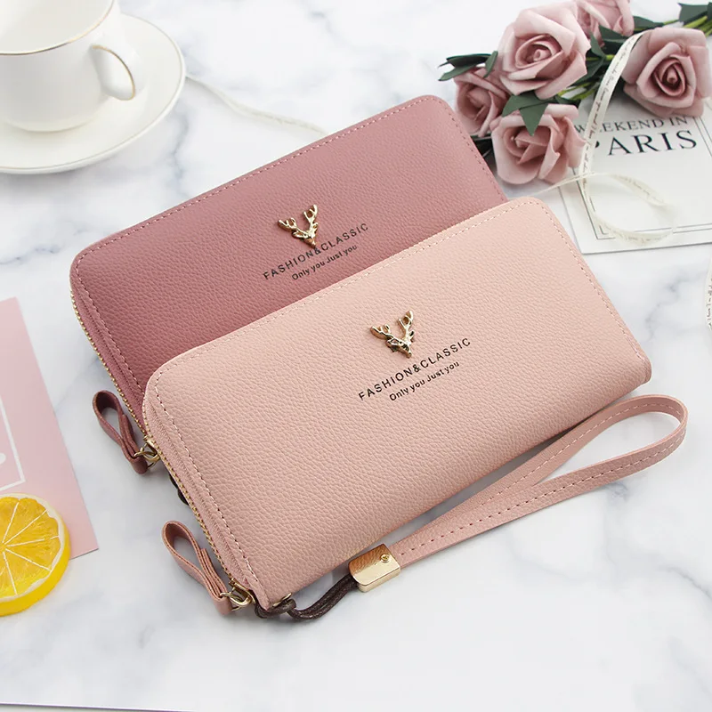 Women's Wallet Long Metal Deer Head Female Large Capacity Zipper Coin Purses Ladies Pu Leather Clutch Card Holder Money Clip
Women's Wallet Long Metal Deer Head Female Large Capacity Zipper Coin Purses Ladies Pu Leather Clutch Card Holder Money Clip