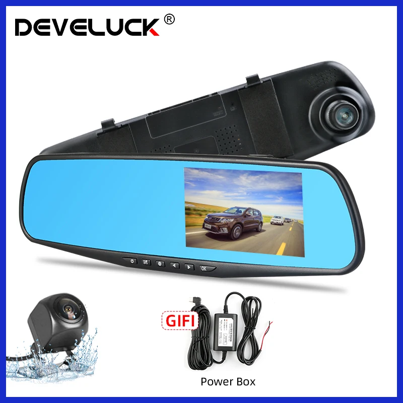 Develuck Full HD 1080P Car Dvr Camera Auto Rearview Mirror dash Digital Video 4.3 Inch Recorder Dual Lens Registratory Camcorder
Develuck Full HD 1080P Car Dvr Camera Auto Rearview Mirror dash Digital Video 4.3 Inch Recorder Dual Lens Registratory Camcorder