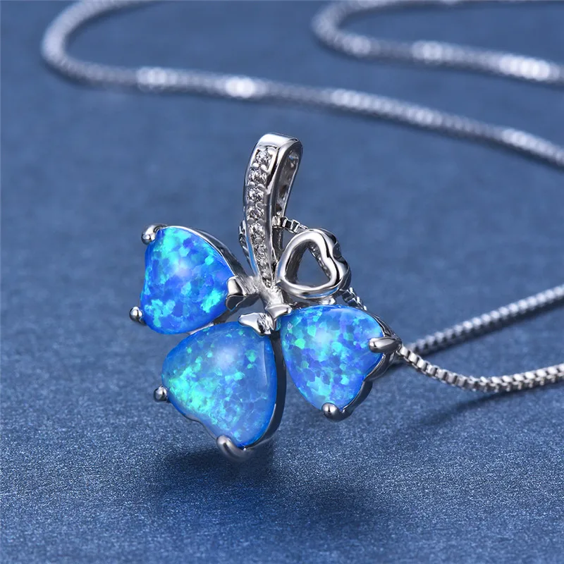 Cute Female Crystal Heart Pendant Necklace Charm Silver Color Chain Necklaces For Women Vintage White Blue Opal Wedding Necklace
Cute Female Crystal Heart Pendant Necklace Charm Silver Color Chain Necklaces For Women Vintage White Blue Opal Wedding Necklace