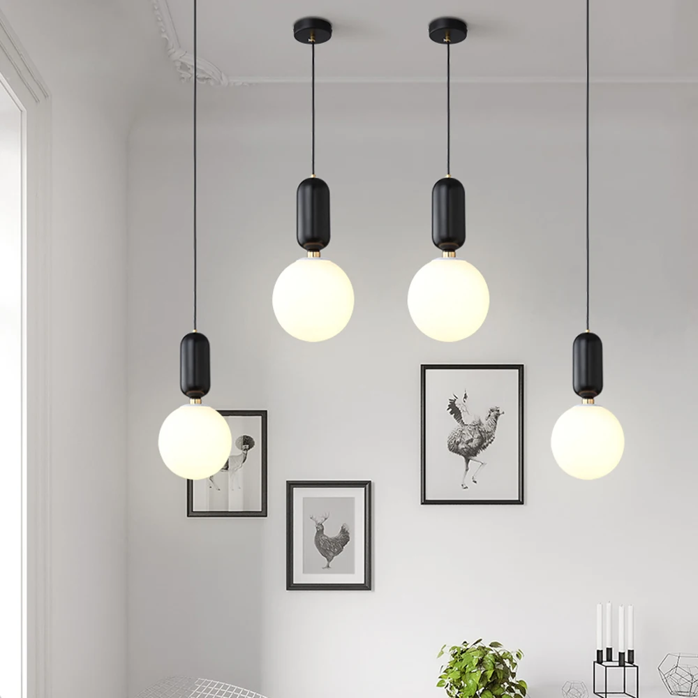 Nordic LED Pendant Lights Frosted Glass Industrial Handin Pendant Lamp Modern Bedroom Hanglamp Living Room Suspension Luminaire
Nordic LED Pendant Lights Frosted Glass Industrial Handin Pendant Lamp Modern Bedroom Hanglamp Living Room Suspension Luminaire