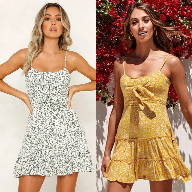 Women's Summer Flower Print Mini Dress Vintage Boho Bohemian Dresses Beach Short Dress
Women's Summer Flower Print Mini Dress Vintage Boho Bohemian Dresses Beach Short Dress
