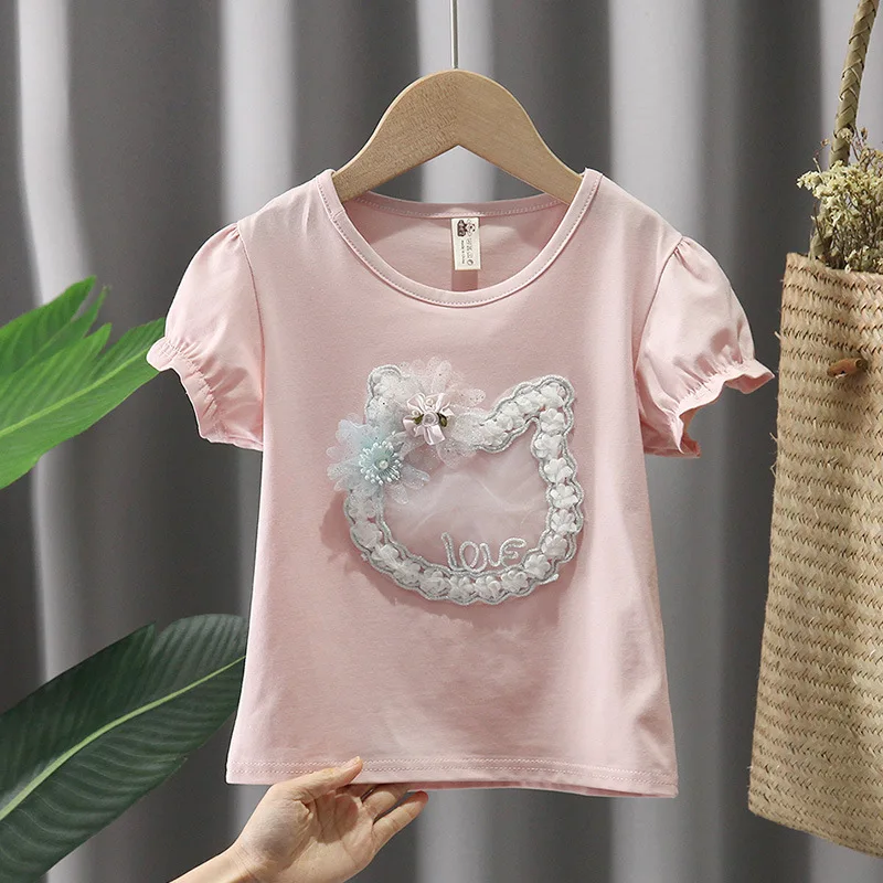 Cute cat Girl T-shirt summer Baby Girl O-Neck Love T-Shirt Bottoming Shirt Cotton Child Short sleeve T-Shirt
Cute cat Girl T-shirt summer Baby Girl O-Neck Love T-Shirt Bottoming Shirt Cotton Child Short sleeve T-Shirt