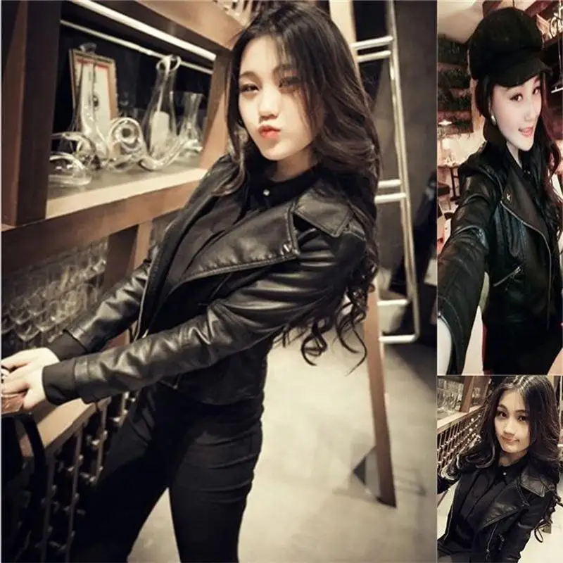 Pu Leather Jacket Women Fashion Bright Colors Black Motorcycle Coat Short Faux Leather Biker Jacket Soft Jacket Female Autumn
Pu Leather Jacket Women Fashion Bright Colors Black Motorcycle Coat Short Faux Leather Biker Jacket Soft Jacket Female Autumn
