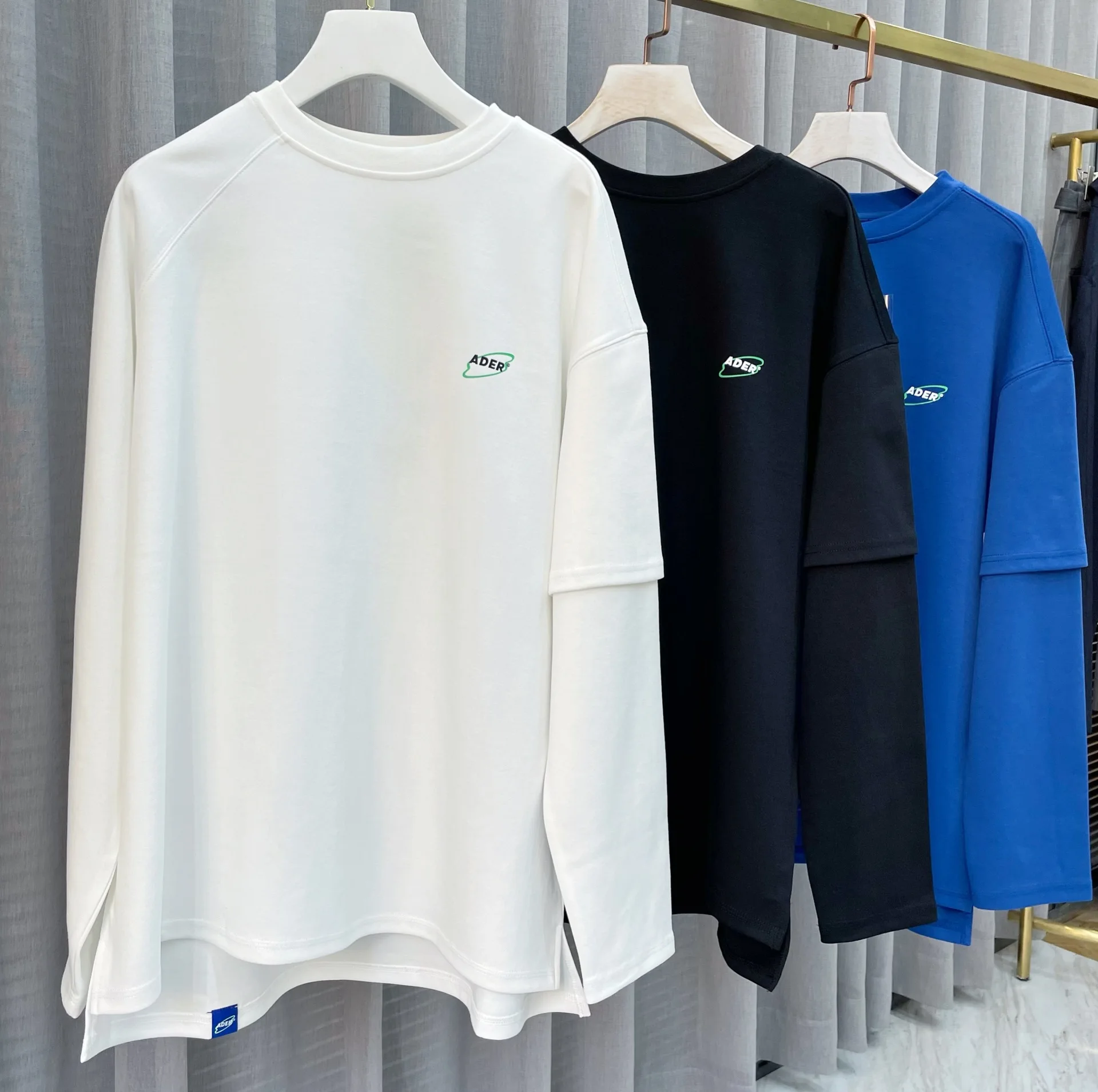 Solid Adererror Asymmetry Sweatshirts 2020 ADER Logo Printing Ader Error Street wear Pullover High Quality Cotton Blue Hoodie
Solid Adererror Asymmetry Sweatshirts 2020 ADER Logo Printing Ader Error Street wear Pullover High Quality Cotton Blue Hoodie