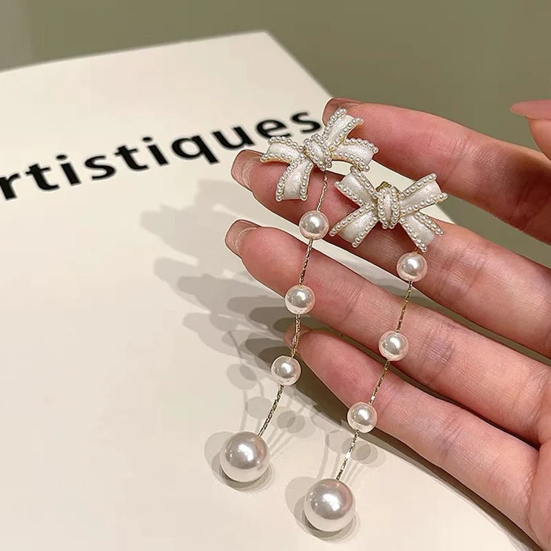Hernasion Trend Simulation Pearl Long Earrings Wedding Pendant Earrings Fashion Korean Jewelry Earrings
Hernasion Trend Simulation Pearl Long Earrings Wedding Pendant Earrings Fashion Korean Jewelry Earrings