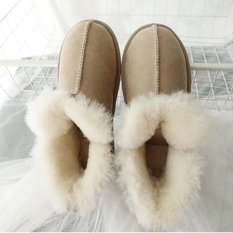 High quality women's boots simple snow boots real sheepskin leather natural fur winter boots brand women's warm ankle boots
High quality women's boots simple snow boots real sheepskin leather natural fur winter boots brand women's warm ankle boots