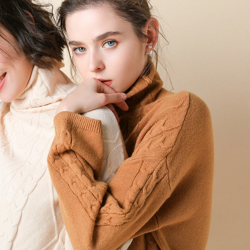 Women Autumn winter clothes Cashmere Sweater Woman Knitted Sweater Fashion Turtleneck Women Loose Sweater Pullover Women
Women Autumn winter clothes Cashmere Sweater Woman Knitted Sweater Fashion Turtleneck Women Loose Sweater Pullover Women