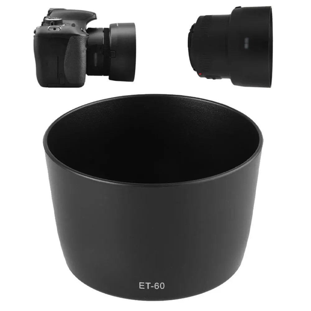 

ET-60 Et60 Lens Hood Camera Accessories For Canon EF-S 55-250mm F/4-5.6 IS II & For EF 75-300mm F/4-5.6 III USM Lens For 600D
