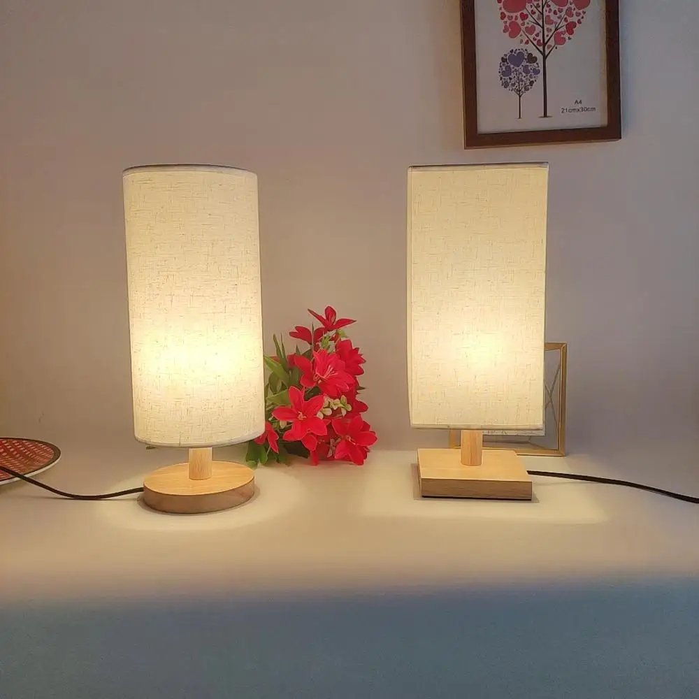Xianfan new Japanese style creative solid wood round square base grid hemp E27 Lampshade Bedroom Table Lamp living room Desklamp
Xianfan new Japanese style creative solid wood round square base grid hemp E27 Lampshade Bedroom Table Lamp living room Desklamp