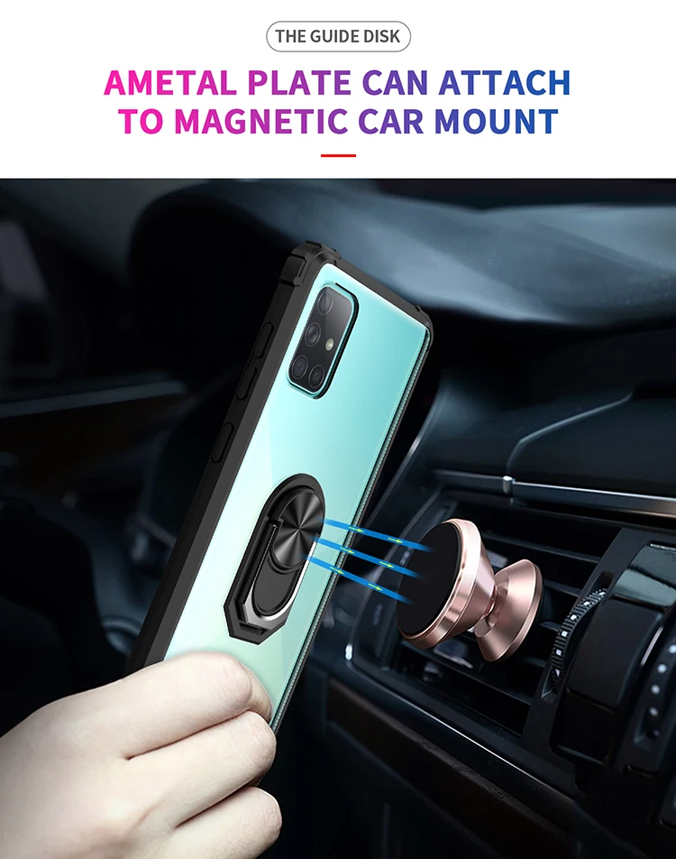 Magnetic iron Metal ring Bracket Phone Case For Samsung Galaxy A11 A21 A31 A41 A51 A81 A91 M40S A71 5G M60S M80S M31 A21S Cover
Magnetic iron Metal ring Bracket Phone Case For Samsung Galaxy A11 A21 A31 A41 A51 A81 A91 M40S A71 5G M60S M80S M31 A21S Cover