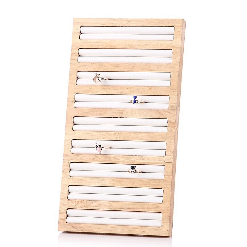 Rectangle Ring Display Tray Bamboo PU Leather Jewelry Display Tray Ring Display Holder
Rectangle Ring Display Tray Bamboo PU Leather Jewelry Display Tray Ring Display Holder