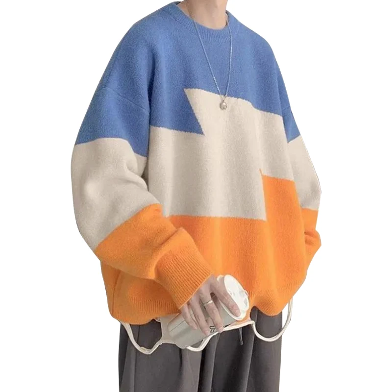 Winter Men O-Neck Oversized Sweater 2021 Hip Hop Harajuku Streetwear Korean Style Loose Warm Patchwork Pullover Knitwear
Winter Men O-Neck Oversized Sweater 2021 Hip Hop Harajuku Streetwear Korean Style Loose Warm Patchwork Pullover Knitwear