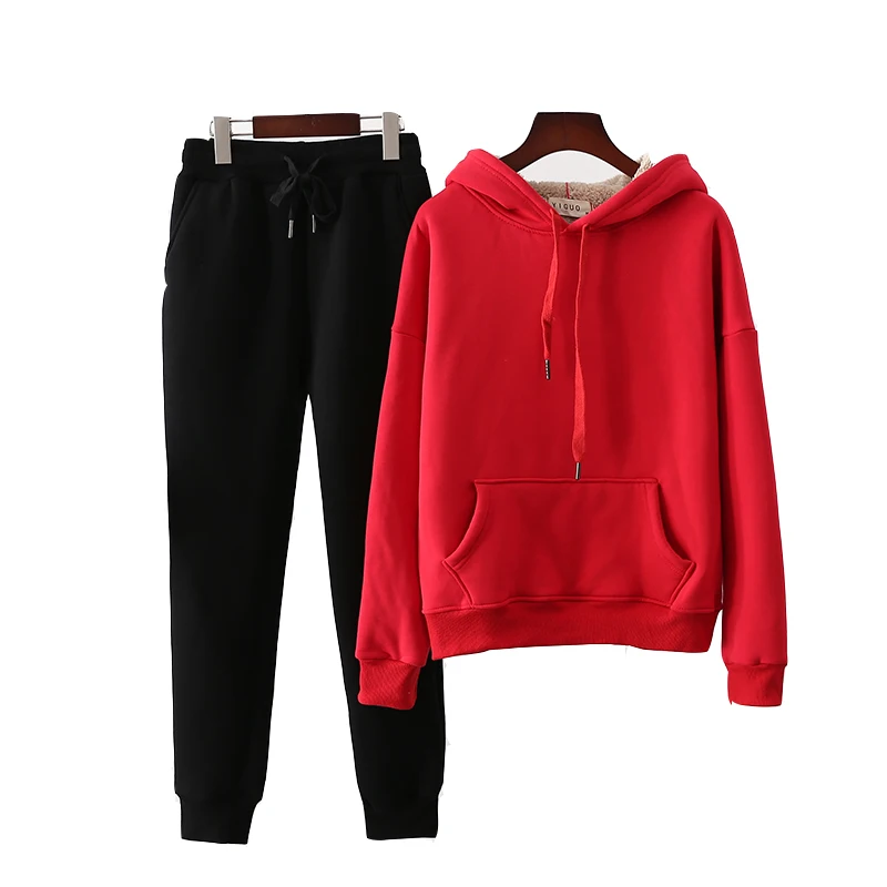 Casual Clothing New Style 2 Piece Women's Suit Winter Warm Long Sleeve Thickened Hooded Sports Sweatshirt Plus Size Sweatshirt
Casual Clothing New Style 2 Piece Women's Suit Winter Warm Long Sleeve Thickened Hooded Sports Sweatshirt Plus Size Sweatshirt