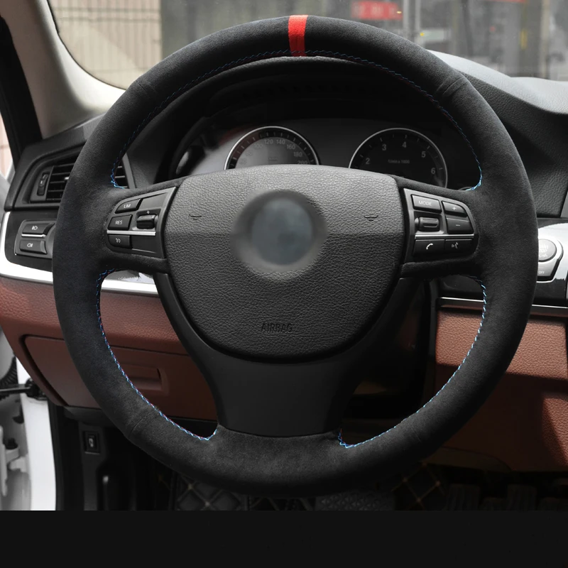 Black Alcantara Car Steering Wheel Cover for BMW F10 F07 (GT) 2009-2017 F11 (Touring) 2010-2017 F01 F02 2008-2015
Black Alcantara Car Steering Wheel Cover for BMW F10 F07 (GT) 2009-2017 F11 (Touring) 2010-2017 F01 F02 2008-2015