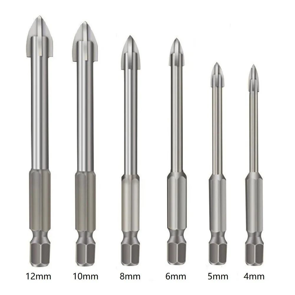 6Pcs Efficient Universal Drilling Tool Drill Bit Hole Opening Power Tools Cross Tile Drill Bits Set Glass Ceramic Concrete Drill
6Pcs Efficient Universal Drilling Tool Drill Bit Hole Opening Power Tools Cross Tile Drill Bits Set Glass Ceramic Concrete Drill
