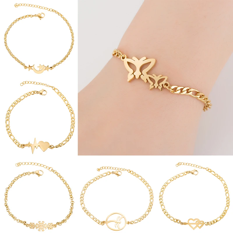 Charm Stainless Steel Bracelets Golden For Women Femal Fashion Jewelry 1PC Trendy Hot Sale Wedding Gift High Quality Popular
Charm Stainless Steel Bracelets Golden For Women Femal Fashion Jewelry 1PC Trendy Hot Sale Wedding Gift High Quality Popular