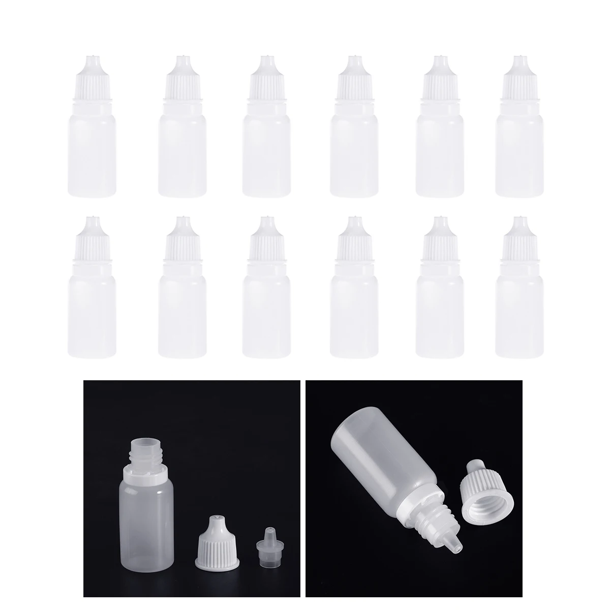 12Pcs 10ml Empty Plastic Squeezable Dropper Bottles Eye Liquid Dropper Dropping Bottles 
12Pcs 10ml Empty Plastic Squeezable Dropper Bottles Eye Liquid Dropper Dropping Bottles