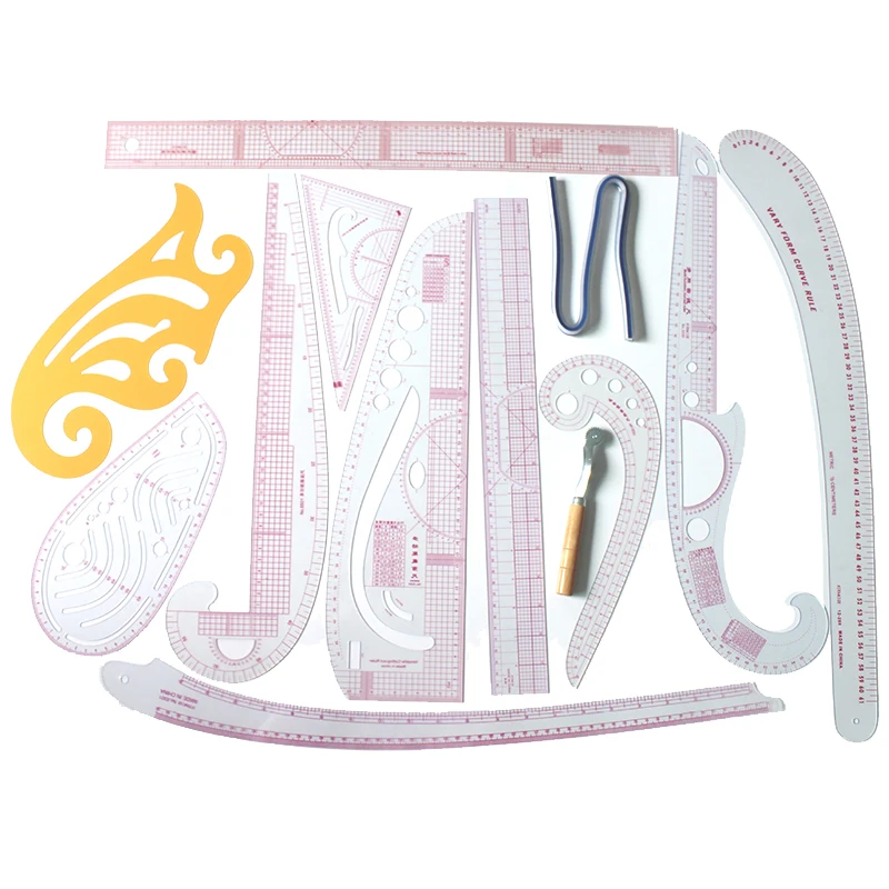 13pcs/set Clothing Ruler Set Proofing Tailoring Ruler Multi-function Placing Ruler Cutting Rule Sleeve Cage Ruler
13pcs/set Clothing Ruler Set Proofing Tailoring Ruler Multi-function Placing Ruler Cutting Rule Sleeve Cage Ruler