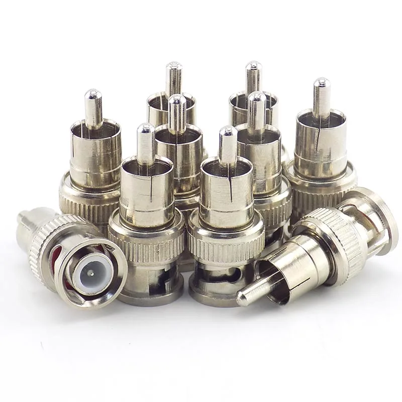 10pcs BNC Male to RCA Male Coax Cable Converter Adapter for CCTV Camera Security System
10pcs BNC Male to RCA Male Coax Cable Converter Adapter for CCTV Camera Security System