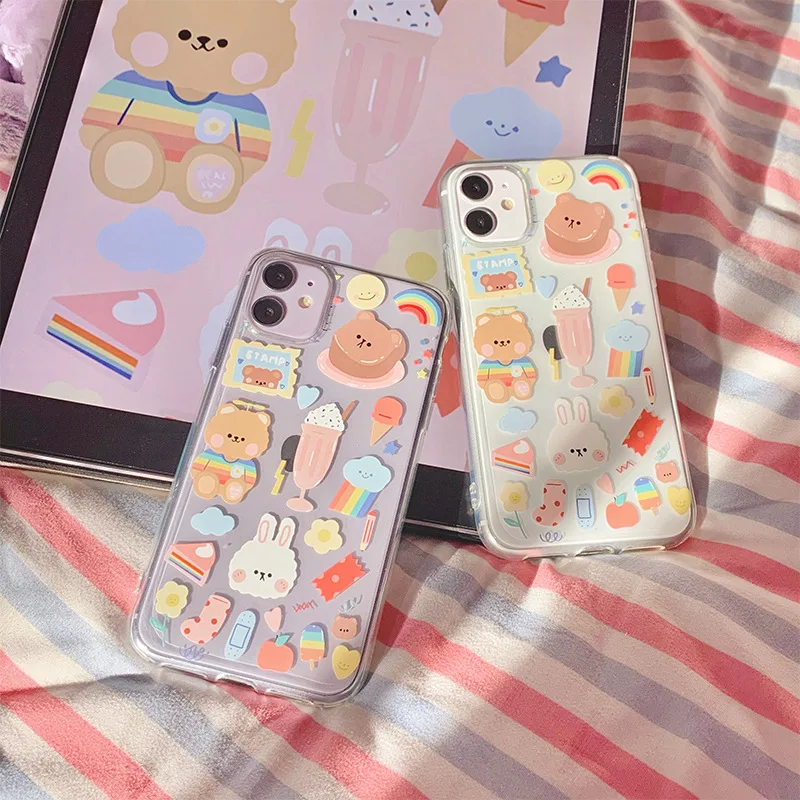 2021 Cartoon Bear Phone Case For iPhone 12 Mini 11 Pro Max XR XS Max 7 6 6s Plus X Soft TPU Cute Letters Clear Back Cover Coque
2021 Cartoon Bear Phone Case For iPhone 12 Mini 11 Pro Max XR XS Max 7 6 6s Plus X Soft TPU Cute Letters Clear Back Cover Coque