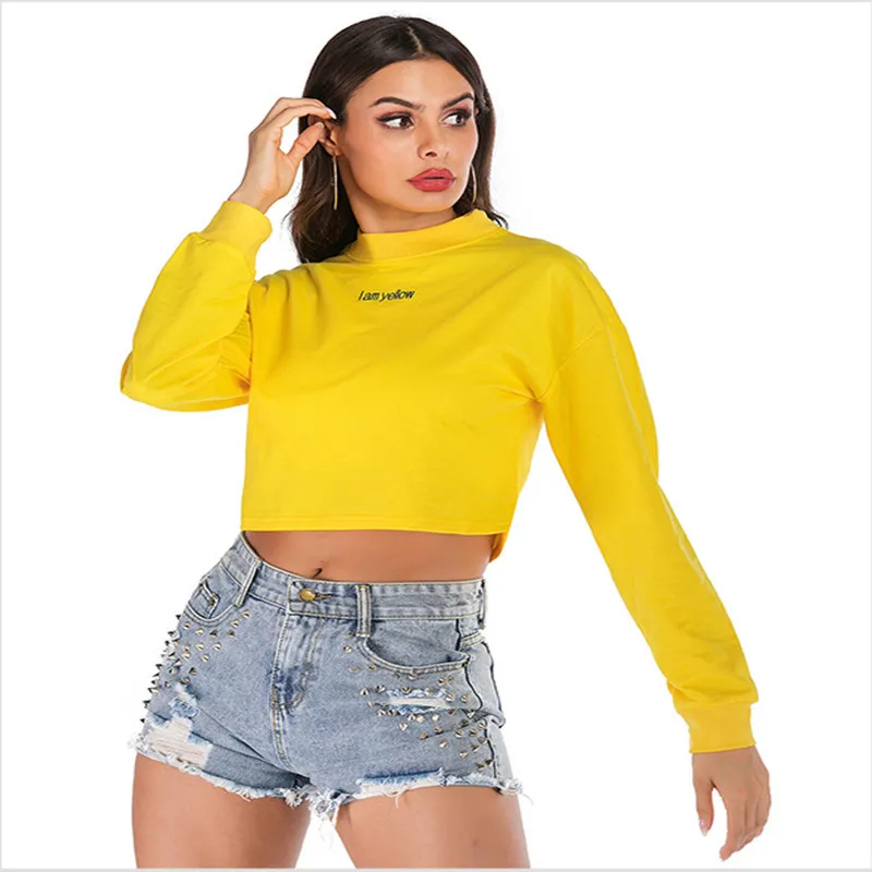 Womens Clothing Polyester 2020 New Navel Pure Color Round Neck Sweater Long Sleeve Short Casual Loose Fashion Autumn and Winter
Womens Clothing Polyester 2020 New Navel Pure Color Round Neck Sweater Long Sleeve Short Casual Loose Fashion Autumn and Winter
