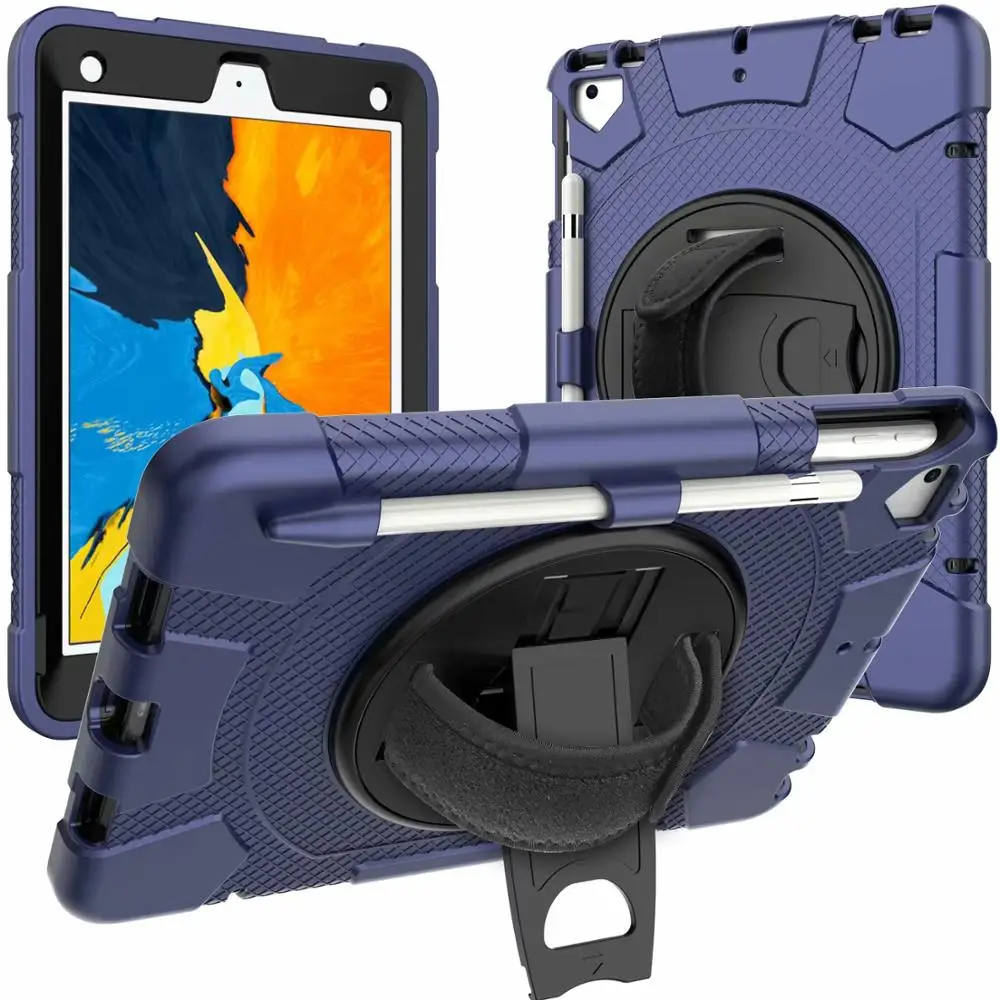Rotating Stand/Strap Full-Body Hybrid Armor Protective Case Replacement for iPad 5th/6th Gen/Air 2/ Pro 9.7 Inch 2018/2017
Rotating Stand/Strap Full-Body Hybrid Armor Protective Case Replacement for iPad 5th/6th Gen/Air 2/ Pro 9.7 Inch 2018/2017