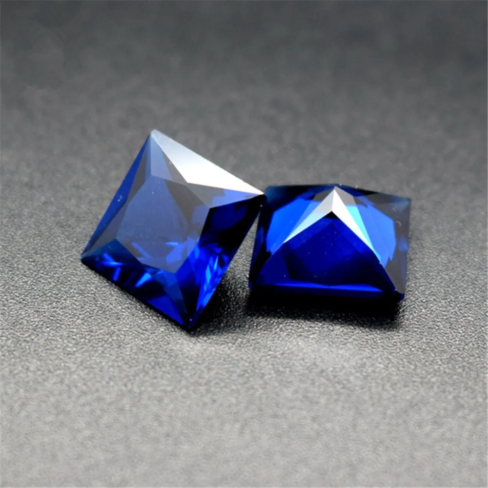 

Brilliant Blue Spinel Square Faceted Gemstone Princess Cut Blue Spinel Gem Multiple Sizes to Choose C33L