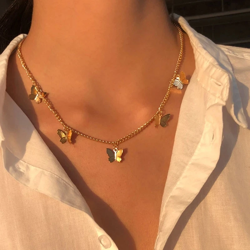Vintage Multilayer Pendant Butterfly Necklace for Women Punk Charm Choker Chain Necklaces Boho Fashion Jewelry Gift
Vintage Multilayer Pendant Butterfly Necklace for Women Punk Charm Choker Chain Necklaces Boho Fashion Jewelry Gift