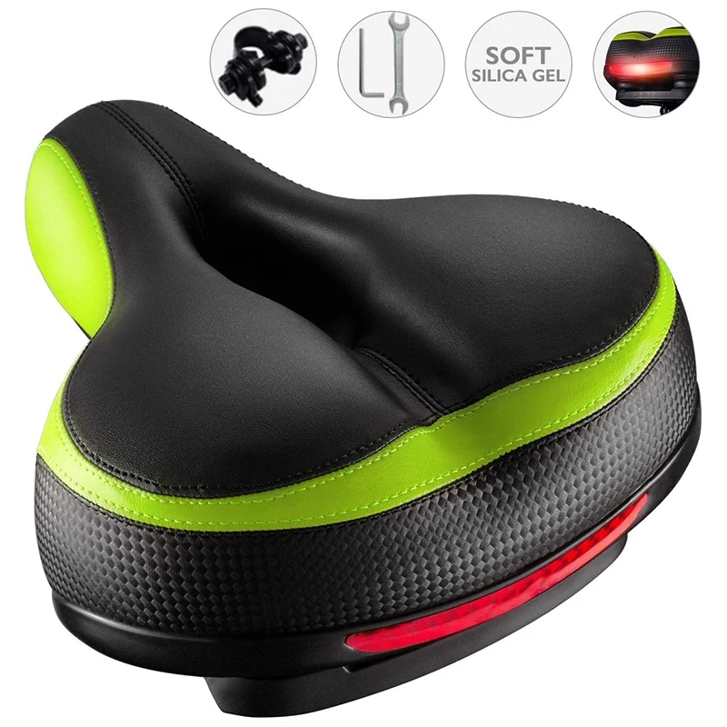 Comfortable Bicycle Bike Seat Shock Absorbing Memory Foam Waterproof Reflective Saddle Replacement | Спорт и развлечения