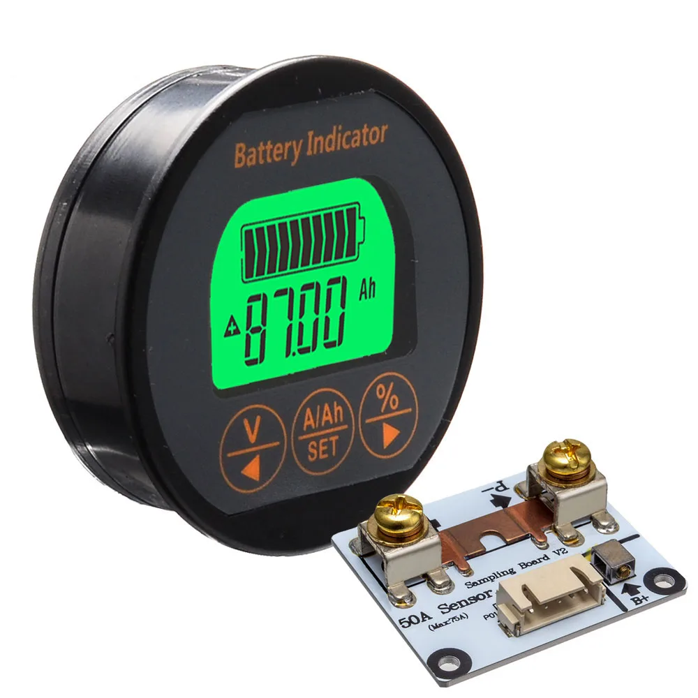 DC8-80V 50A/100A/350A индикатор батареи Высокая точность емкость аккумулятора кулометр