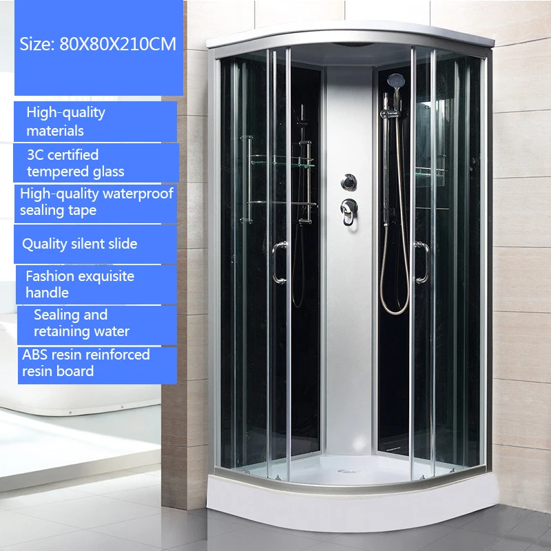 Household Integrated Bathroom Set Shower Room High Quality Integrated Bathroom Sauna Room Steam Shower Room H8003 80x80x210CM 
Household Integrated Bathroom Set Shower Room High Quality Integrated Bathroom Sauna Room Steam Shower Room H8003 80x80x210CM